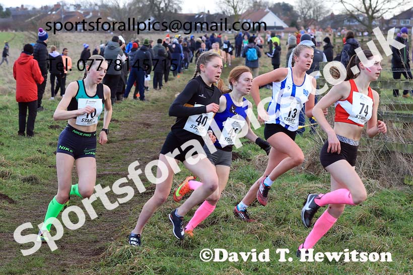 Womens Under-17s 2024 Northern Cross Country Champs., Sedgefield. Photo: David T. Hewitson/Sports for All Pics